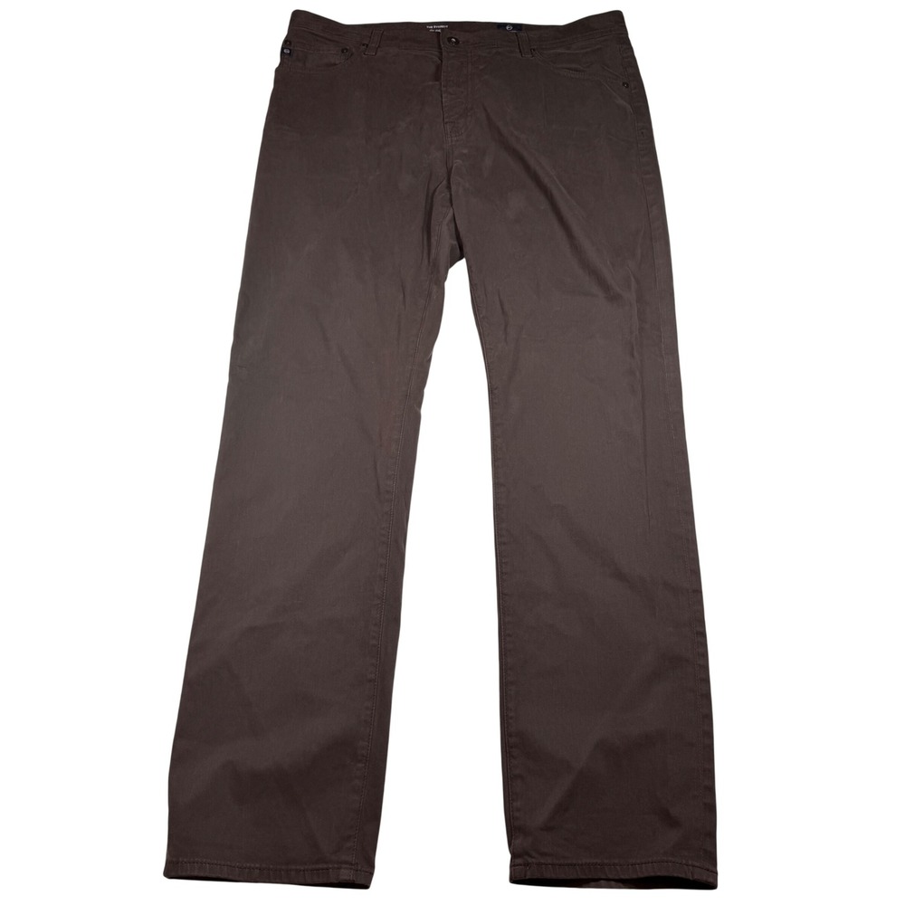 AG Adriano‎ Goldschmied The Everett Slim Straight Pants Brown Mens 38x32 BM8532
